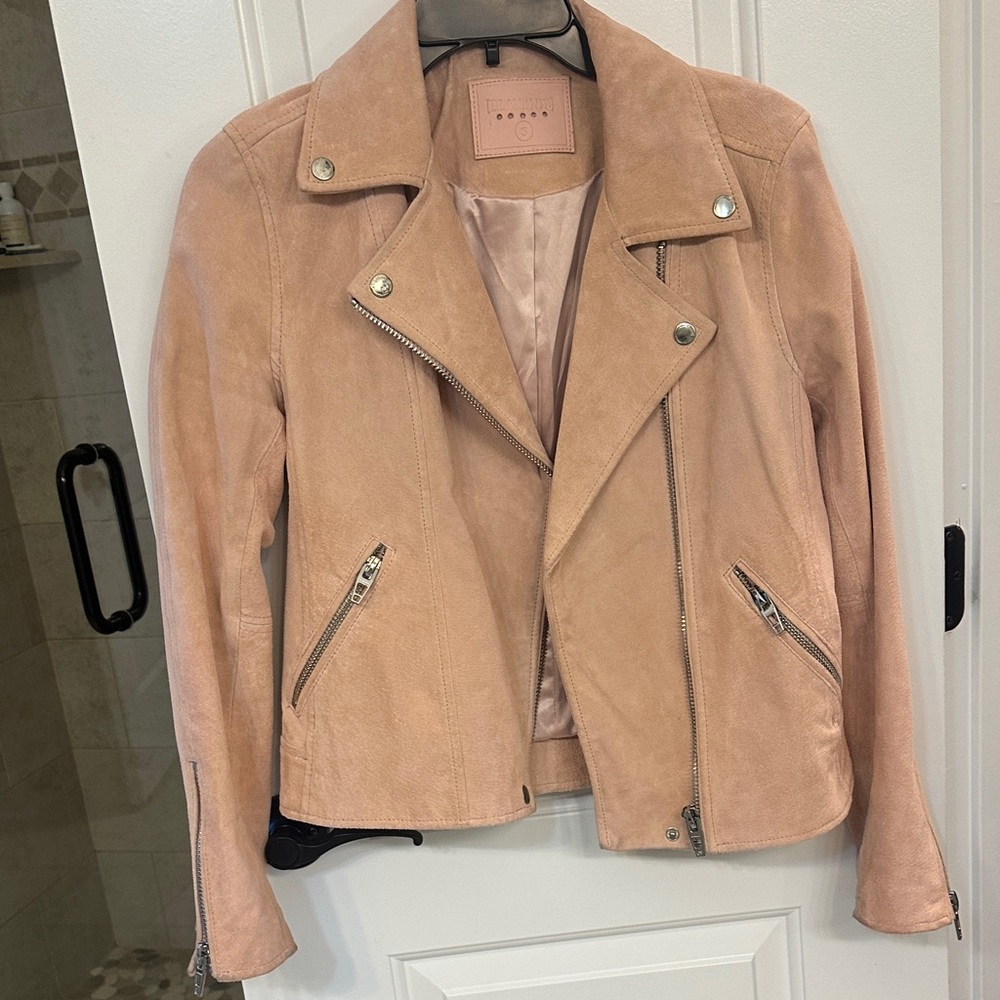 Blank NYC Blush Leather Jacket